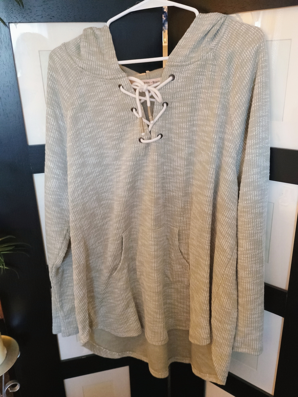 Sage Green Hooded Pullover Sweater